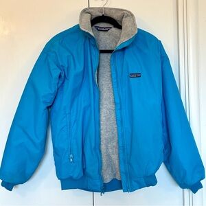Patagonia Vintage Kids Blue Fleece Lined Jacket - great condition!